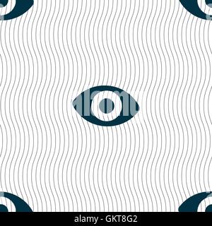 Sixième sens, l'icône oeil signe. Motif géométrique transparente avec la texture. Vector Illustration de Vecteur