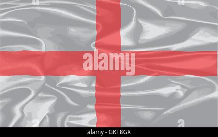 Drapeau de soie de l'Angleterre et Saint George Illustration de Vecteur