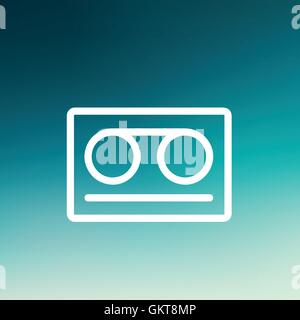 L'icône de la ligne mince cassette Illustration de Vecteur