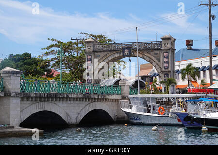 Le Chamberlain Bridge à Bridgetown, Barbade Banque D'Images