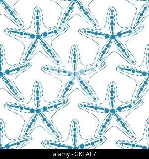 Étoile de vecteur seamless pattern sur fond blanc Illustration de Vecteur