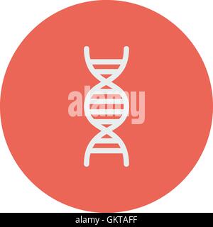 L'icône de la ligne fine de l'ADN Illustration de Vecteur
