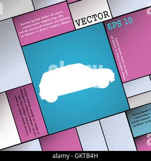 Icône Jeep signe. Une télévision moderne style pour votre conception. Vector Illustration de Vecteur