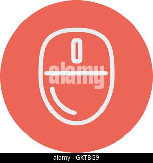 L'icône de la ligne fine de la souris d'ordinateur Illustration de Vecteur