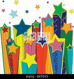 Étoiles filantes. Vector illustration. Illustration de Vecteur