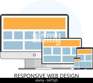 Icône Responsive Web Design Illustration de Vecteur