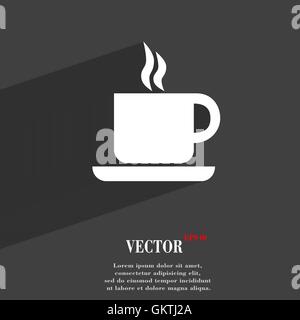 Symbole icône café télévision web design moderne avec grande ombre et de l'espace pour votre texte. Vector Illustration de Vecteur