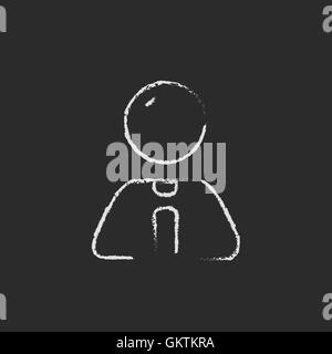 Businessman relaxing tracé à la craie Illustration de Vecteur