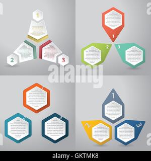 Résumé Contexte L'infographie avec éléments hexagonaux Illustration de Vecteur