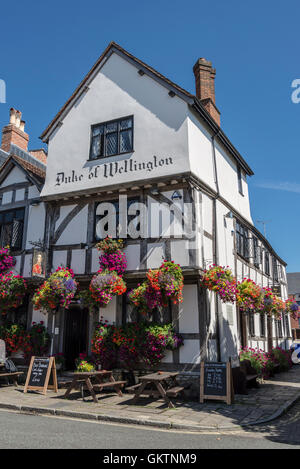 Duc de Wellington pub en bâtiment tudor historique, Southampton, Hampshire, England, UK Banque D'Images