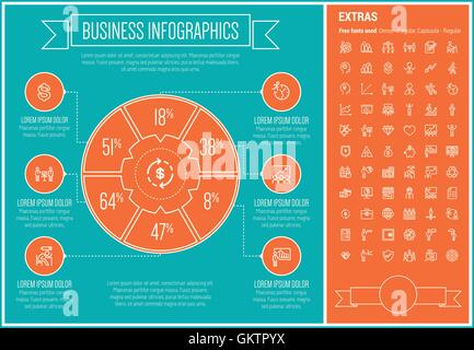 Secteur d'activité Modèle infographique Design Illustration de Vecteur