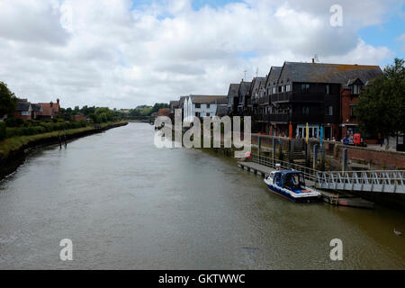 La ville de marché de West Sussex Arundel vue du centre-ville pont. Banque D'Images