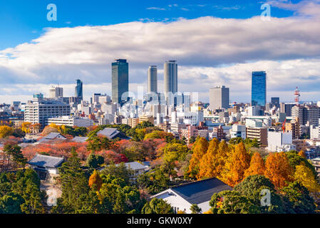 Le centre-ville de Nagoya, Japon, ville à l'automne. Banque D'Images