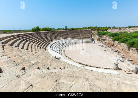 Théâtre antique de Salamine, aeria Famagusta, Chypre du Nord Banque D'Images