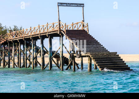 L'entrée de changuu sialand au large de Zanzibar, Tanzanie Banque D'Images