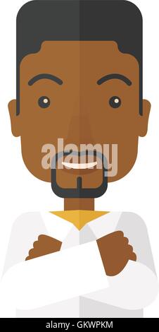 Homme avec les bras. Illustration de Vecteur