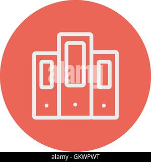 L'icône de la ligne de fin de fichier de livre Illustration de Vecteur