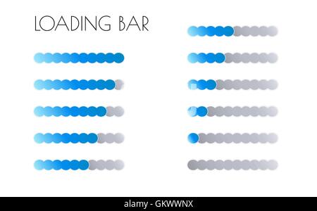 Les barres de chargement bleu Illustration de Vecteur