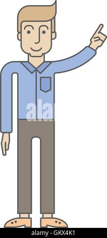 Businessman sensibilisation pointer du doigt Illustration de Vecteur