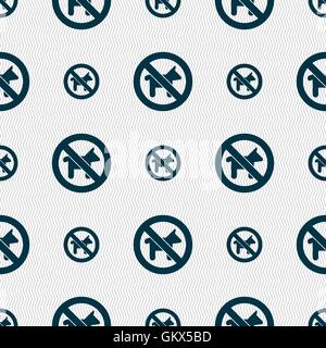 Promenade de chiens est interdit de se déconnecter icône. Motif géométrique transparente avec la texture. Vector Illustration de Vecteur