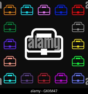 L'icône Porte-documents signe. Beaucoup de symboles colorés pour votre conception. Vector Illustration de Vecteur