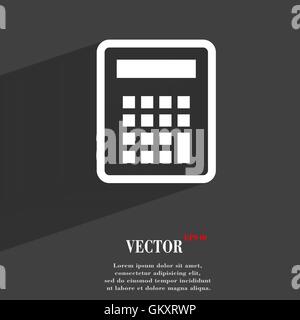 Symbole icône Calculatrice télévision web design moderne avec grande ombre et de l'espace pour votre texte. Vector Illustration de Vecteur