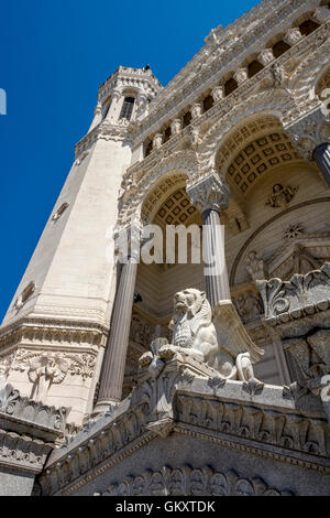 Lyon 5e arr. Basilique notre Dame de Fourvière. Patrimoine mondial de l'UNESCO. Département du Rhône. Rhône-Alpes. France Banque D'Images