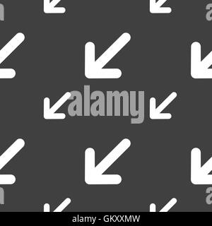 Tourner à plein screenicon signe. Motif transparente sur un fond gris. Vector Illustration de Vecteur