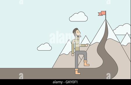 Businessman holding son sac Illustration de Vecteur