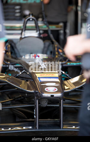 Donington Park, Royaume-Uni. 24 août, 2016. Jaguar Racing Formule E journée d'essai à Donnington Park Raceway 2016 Crédit : David Holbrook/Alamy Live News Banque D'Images