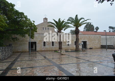 Église de la multiplication des pains et des poissons (également connu sous le nom de l'église de la Multiplication) est une église de Tabgha Banque D'Images