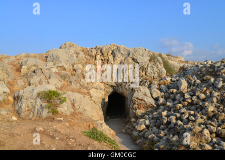 La ville de Rethymno Grèce grotte historique forteresse Fortezza Banque D'Images