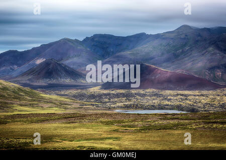 Berserkjahraun, Stykkisholmur, Islande, de Snæfellsnes Banque D'Images