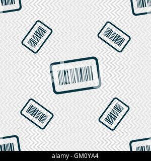 L'icône de codes-barres signe. Motif géométrique transparente avec la texture. Vector Illustration de Vecteur
