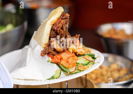 Korean style street food - flan de porc à bun Banque D'Images