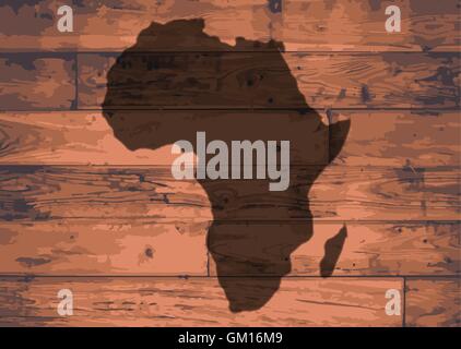 Marque de l'Afrique Carte Illustration de Vecteur