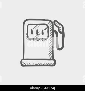 Pompe à essence icône croquis Illustration de Vecteur