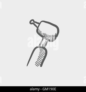 Fraise dentaire icône croquis Illustration de Vecteur