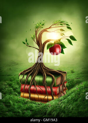 Arbre de la connaissance et de fruit défendu, fruit d'adresses Banque D'Images