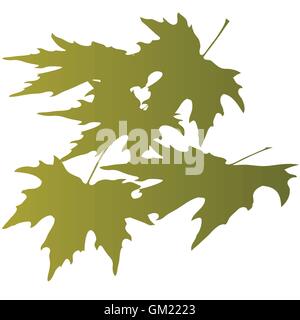Cinq feuilles. Pour l'illustration vecteur conception, logo, sac, t shirt etc. Illustration de Vecteur