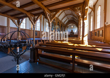 Église Vagan également connu sous le nom de la cathédrale de Lofoten, Norvège Banque D'Images