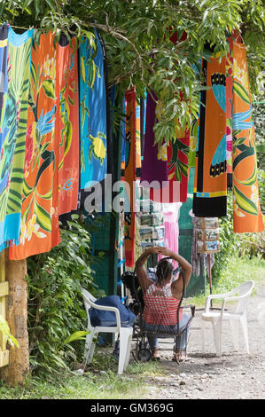 Étal coloré, village dominical, le Costa Rica Amérique Centrale Banque D'Images