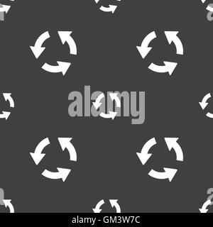 Icône Actualiser signe. Motif transparente sur un fond gris. Vector Illustration de Vecteur