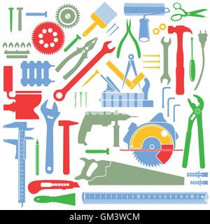 Couleur d’outil main Illustration de Vecteur