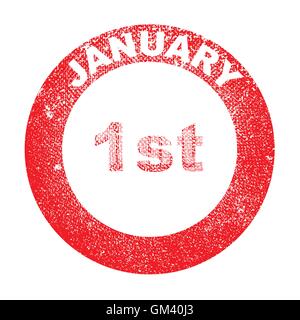 Le 1er janvier Illustration de Vecteur