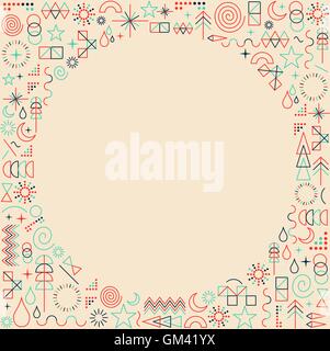 Châssis ligne mono fond hipster Illustration de Vecteur