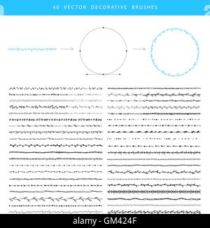 Pinceaux décoratifs pour toute conception Illustration de Vecteur