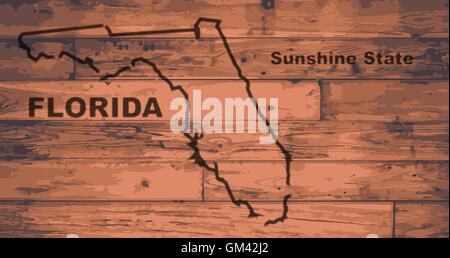 Marque Florida map Illustration de Vecteur
