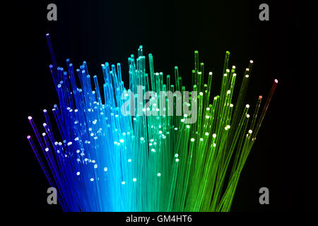 Arrière-plan de la technologie des fibres optiques Banque D'Images