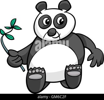 Panda géant cartoon illustration Illustration de Vecteur